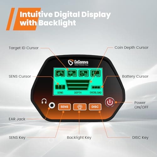Metal Detector for Adults & Kids, GoGonova Kids Metal Detector, Waterproof Metal Detectors with High Accuracy Lightweight 8" Search Coil, All Metal & Disc Modes for Junior & Youth Gold Detector