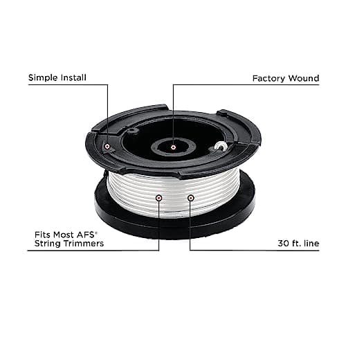 BLACK+DECKER Weed Eater String, Trimmer Line, 3-Pack, 30-Feet of Replacement Spool, 0.065-Inch Diameter (AF1003ZP)