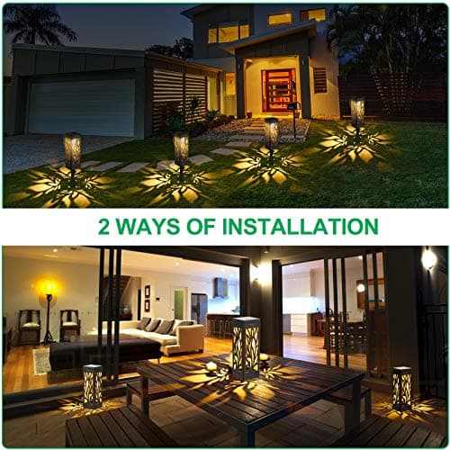 TomCare Solar Lights Outdoor Upgraded Bright Solar Pathway Lights Bigger Size Decorative Solar Waterproof Solar Powered Led Landscape Garden Lighting for Path Yard Walkway, 8 Pack