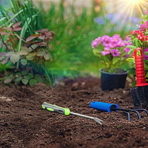 Garden Hand Weeder Tool Dandelion Weed Puller Tool with Ergonomic Handle Stainless Steel Gardening Weeding Tools Garden Weed Removal Tool for Yard Lawn Garden