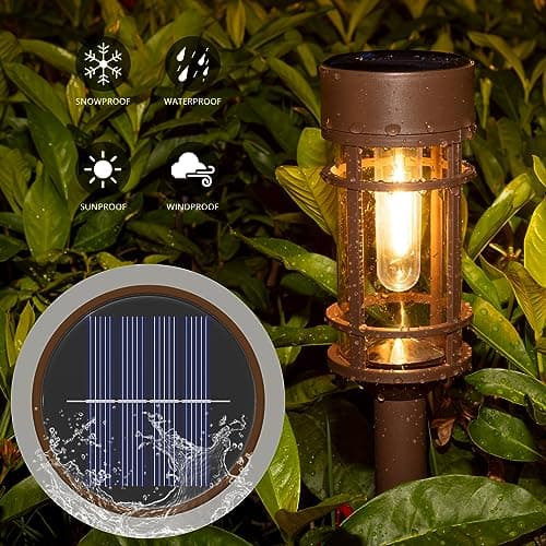 Solar Pathway Lights 8 Pack, Solar Lights Outdoor Waterproof IP65, Long-Lasting, Bright LED Outdoor Lighting Decor for Garden Yard Landscape Path