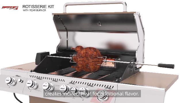 Royal Gourmet GA5403B 5 Burner Propane Gas Grill with Side Burner & Rear Burner, Cabinet Style Design BBQ Grill with 74,000 BTUs Output for Barbecue Grilling & Backyard Cooking, Blue