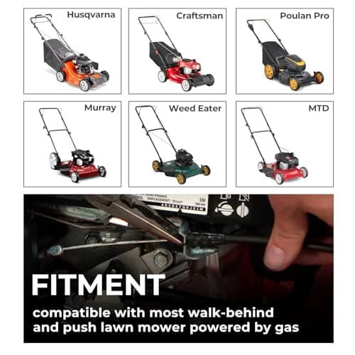 183281 532183281 Throttle Cable for Hus 7021P Craftsman 917 Poulan Roper Mower Parts Weed Eater Walk-Behind Craftsman Lawn Mower Engine Control Cable 198463 183281 532198463