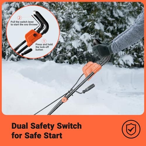 VOLTASK 48V Cordless Snow Blower, 48-Volt | 20-Inch Brushless Electric Snow Blower Cordless, Battery Snow Blower with Directional Plate & LED Lights (2 * 24V Battery & Dual Quick Charger Included)