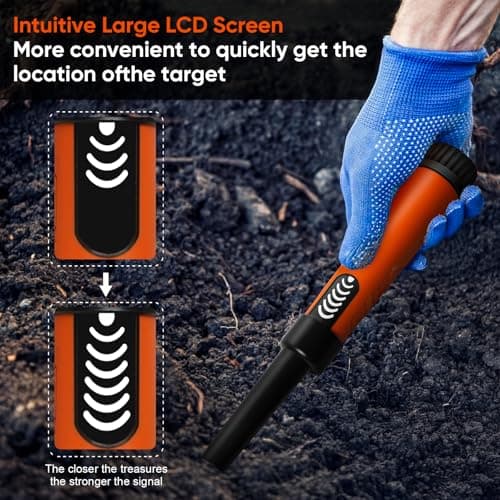 Metal Detector Pinpointer for Adults Kids, Handheld Metal Detector Wand for Precise Targeting, Fully Waterproof Underwater Detector with LCD Screen, 360° Detection, 3 Alert Modes, MD-880