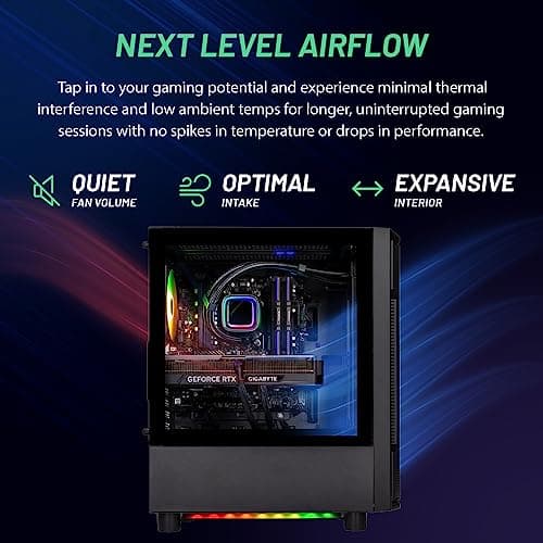 Skytech Gaming Shadow Gaming PC, Intel i7 12700F 2.1 GHz, RTX 4060, 1TB NVME, 16GB DDR4 RAM 3200, 600W Gold PSU Wi-Fi, Win 11 Home, RGB-Keyboard and RGB-Mouse Included,Black