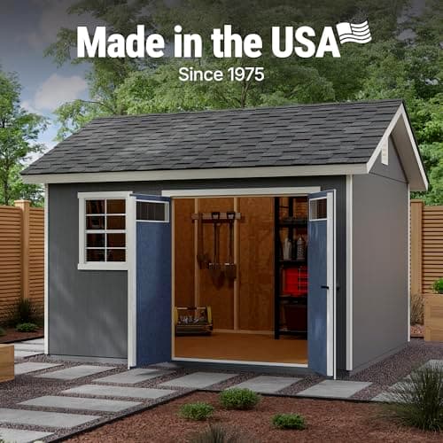 Handy Home Products Beachwood 10x12 Do-it-Yourself Wooden Storage Shed with Floor Kit- Does not Include Paint or Roofing Shingles