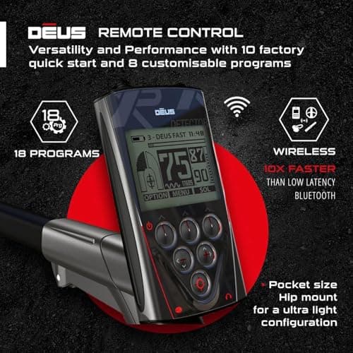 XP Metal Detectors Deus - with WSAUDIO Headphones & MI-6 Pinpointer - Weatherproof and Fully Wireless - 9" X35 Coil, Remote Control & S-Telescopic Stem (DEUS-22X35RCEA + WSAUDIO + MI-6)