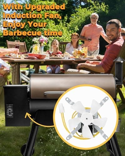Upgraded Induction Fan Replacement for Traeger, Pit Boss, Camp Chef Wood Pellet Grills, Sam's Club/Z Grills Pellet Grills, Grill Replacement Parts, AC120V 60Hz