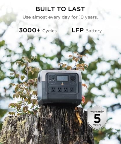 EF ECOFLOW Solar Generator River 2 Pro 768Wh LiFePO4 Battery with 220W Solar Panel, 4x800W AC Outlets (1600W Surge), Portable Power Station for Home Backup Outdoors Camping RV Emergency