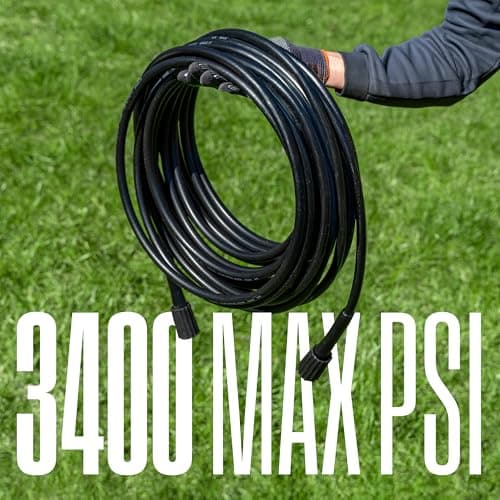 Westinghouse 50 ft PVC Pressure Washer Hose - 3400 Max PSI - For Gas and Electric Pressure Washers
