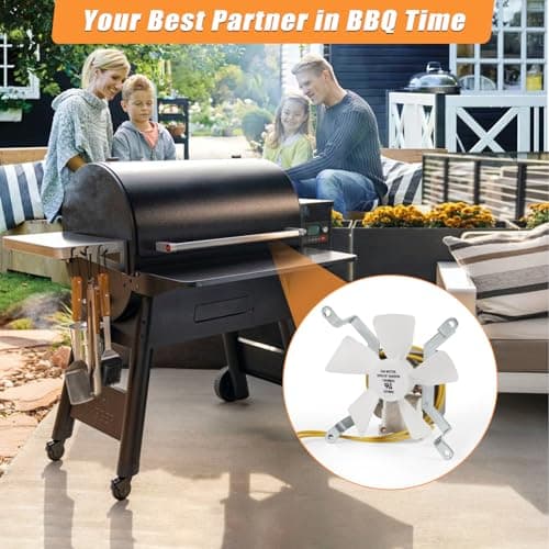 Grill Replacement Parts for Pit Boss Smoker Grills, Induction Fan Replacement for Traeger Wood Pellet Grills, White Nylon Combustion Fan for Sam's Club Wood Pellet Smoker Grill