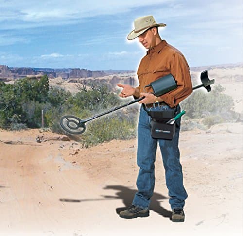 Bounty Hunter Quick Silver Metal Detector for Adults and Kids with Free Pinpointer – Lightweight Design, Target ID, and Discrimination for Coins, Relics, and Jewelry Detection