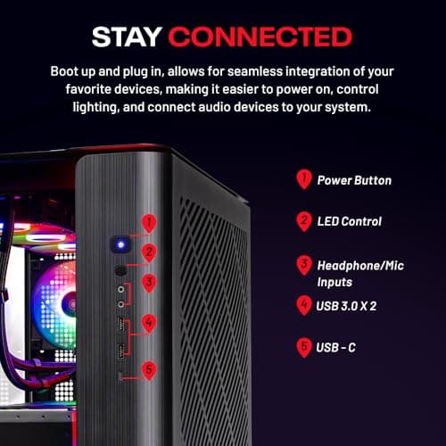 Skytech King 95 Gaming PC Desktop, Ryzen 7 9700X 3.8 GHz (5.5GHz Turbo Boost), NVIDIA RTX 5070 12GB GDDR7, 1TB Gen4 SSD, 32GB DDR5 RAM 6000 RGB, 850W Gold PSU, 360mm ARGB AIO, Wi-Fi, Win 11 Home
