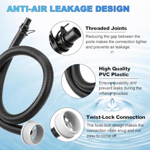 Lay Z Spa Hot Tub Air Inflate Inflation Hose Pipe Tube P6931 Fits for Coleman, Intex, & Best-way Portable Spa Pump, Massage Bath Tub Replacement Parts