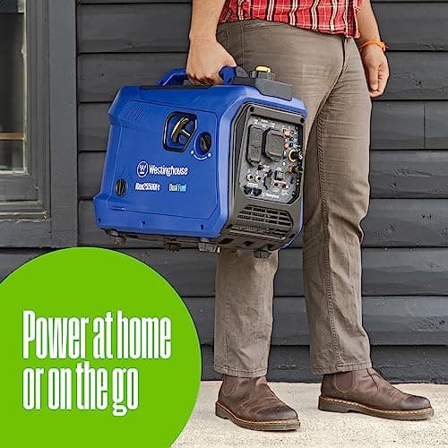 Westinghouse 2550 Peak Watt Super Quiet & Lightweight Portable Inverter Generator, RV Ready 30A Outlet, Gas and Propane Powered, CO Sensor, Parallel Capable, Long Run Time