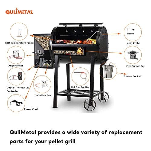 QuliMetal Induction Fan Kit Replacement for Traeger, Pit Boss, Camp Chef, and Sam's Club Pellet Grills – Heavy Duty Combustion Fan for Traeger KIT0019, 110V PA66