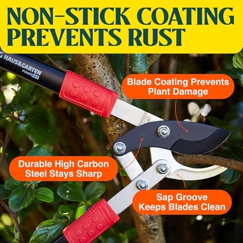 PowerPRO Compound Action 29" Bypass Loppers - Use as loppers for tree trimming, branch cutters, heavy-duty garden pruning tree clippers, lopping shears