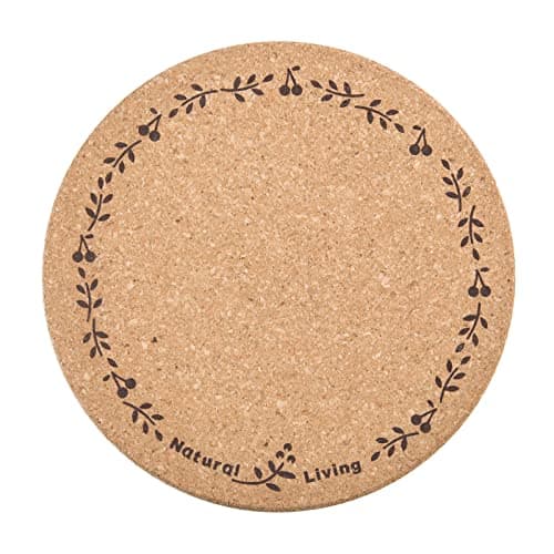 Round Cork Trivets - Hot Pads for Dishes, Pots, Pans & Baking Sheets - Table & Countertop Use