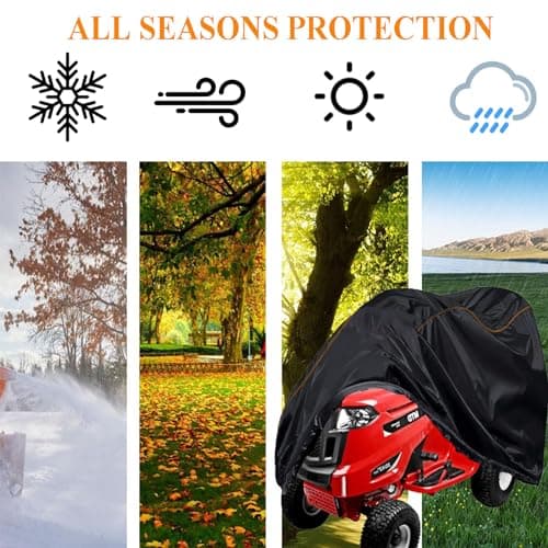 Riding Lawn Mower Cover Tractor 420D Compatible with up to 35 inch Decks Cub Cadet,Troy-Bilt,Husqvarna,MTD,Greenworks, EGO,Craftsman,Honda Windproof Outdoor with Storage