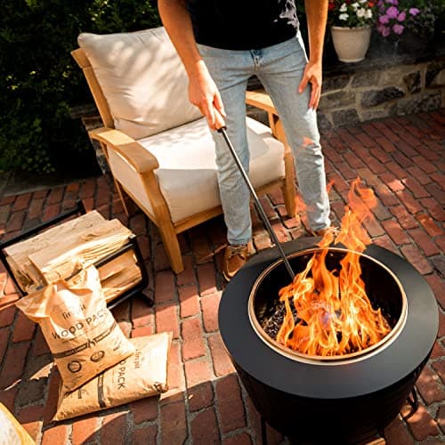 Wood Pack – 4-Pack Wood Pellets for Smokeless Fire Pits, Easy-to-Use Fire Pit Fuel for Outdoor Heating & Camping, 30+ Minute Burn Time, Made in The USA