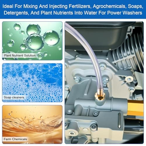 Enhon Siphon Tube Chemical Injector Kit, Pressure Washer Siphon Hose with Filter, Chemical Soap Injector Kit Compatible with Briggs and Stratton, Homelite, Ryob & Husky 190593GS 190635GS & 203640GS