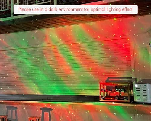 Firefly Garden Lights Star Projector Laser Christmas Lights with Colorful LED Background Light
