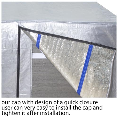 UCEDER Hot Tub Cover with Insulation170G Polyethylene Spa Cover Waterproof and UV Protection Hot Tub Sun Shield(76"x76"x35",Silver)