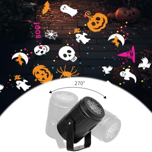 Halloween Projector Lights Outdoor/Indoor, Led Lights Projector Waterproof for Gift Halloween Decorations, Holidday Projector Home Party Light Show for Halloween (Halloween Light)