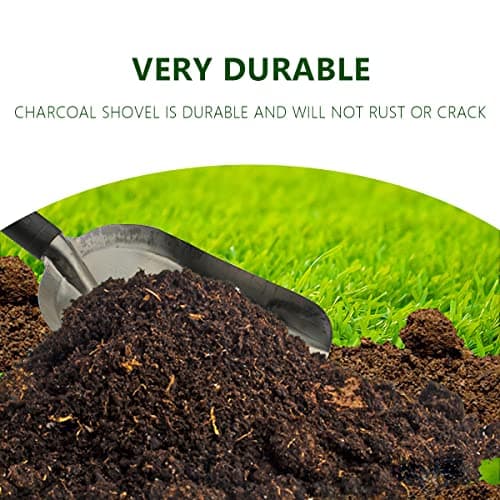 Soil Scoop Stainless Steel Transplanter Trowel Bend Proof Garden Tools Loose Multi Function Shovel Coal Shovel with Comfort Soft Non Slip Handle Garden Gift for Fertilizer, Transplanting, Digging