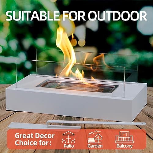 Tabletop Fire Pit Outdoor Portable Table Top Firepit Indoor Tabletop Fireplace for Patio Balcony Living Room Table Decor Family New Year Party Friday Night Dinner - 2 Pack
