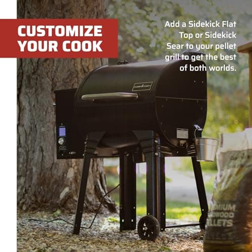 Camp Chef XT 24 Pellet Grill - Pellet Smoker & Grill for Outdoor Cooking Equipment - PID Technology & Smoke Control - Black
