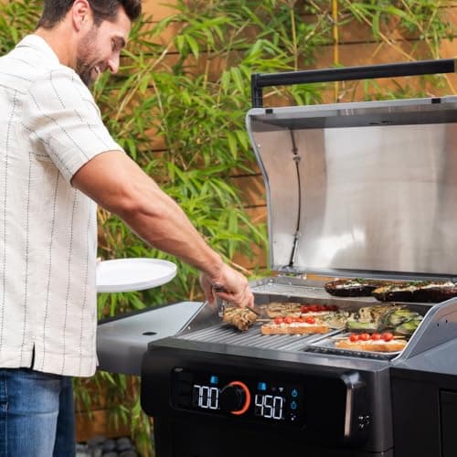 Current® Model G Dual Zone Grill, Slate – Smart, Electric Grill, Apartment-Friendly - 24653014DG