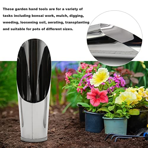 3pcs Succulent DIY Bonsai Plant Garden Tool for Digging Fertilizer Feed Scooper 3 Sizes Soil Scoops Soil Metal Spade Shovel Cup
