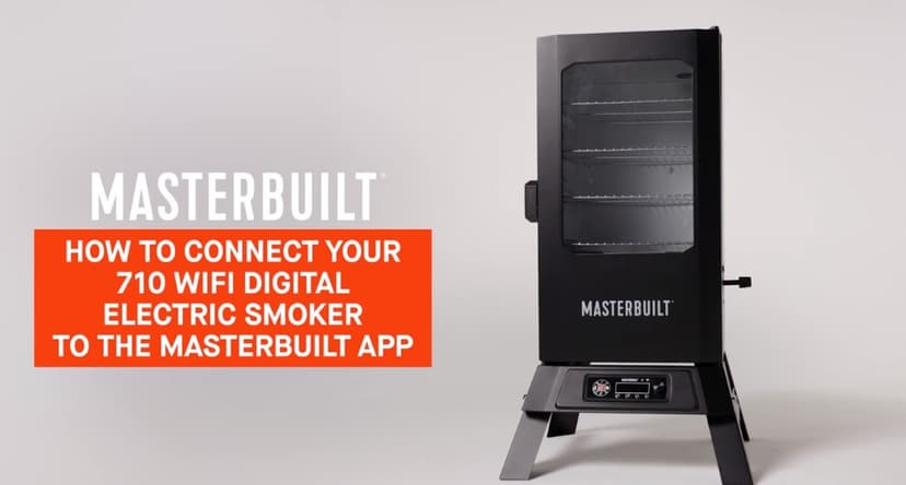Masterbuilt®710 WiFi Digital Smoker, Vertical Design, 711 Cooking Sq. Inches, 4 Chrome Coated Smoking Racks, Wood Chip Loader, Electric Fuel Source to Plug in and Start Cooking, Black Model MB20070924