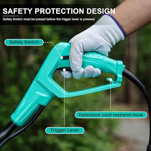 Tiller 13.5AMP Rototiller for Garden Corded Electric Tiller Garden Electric Cultivator 8Inch Depth 16Inch Width Tiller for Garden Yard