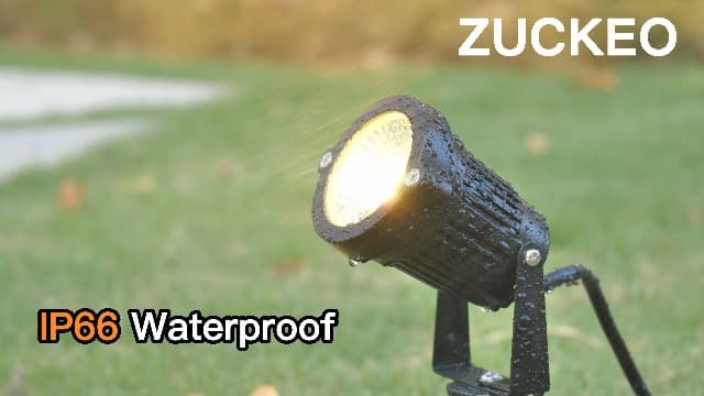 ZUCKEO Low Voltage Landscape Lights 5W LED Landscape Lighting 12V 24V Outdoor Spotlights Waterproof Garden Decorative Landscaping Warm White Lights for Patio Garden Pathway Floor Yard Decor(6 Pack)