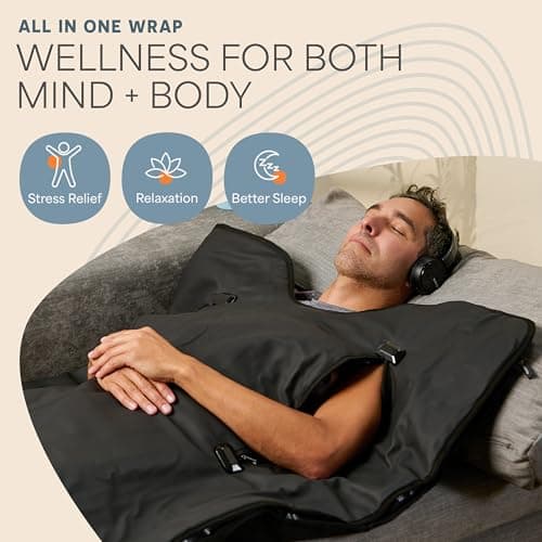 LifePro Infrared Sauna Blanket for Detox & Relaxation – Portable Far Infrared at Home Sauna for Detox, Muscle Tension Release, and Recovery – RejuvaWrap Series with Adjustable Heat Settings