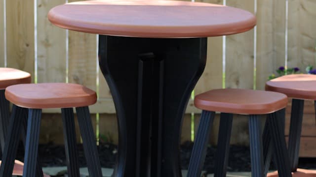 Single Bar Deep Grey Top & Black Base Ideal for Patio Hot Tub Area Backyard Durable WeatherResistant Design Easy Nohardware Assembly Proudly Made in USA