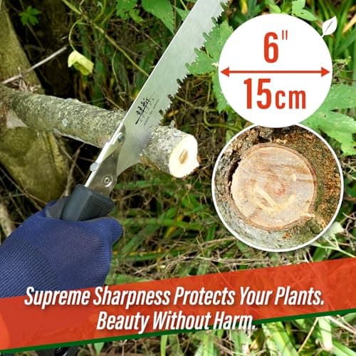 SUIZAN Pruning Saw 10.6" Gullet Blade - Professional Japanese Tree Trimming Handsaw Pullsaw Gardening Tools