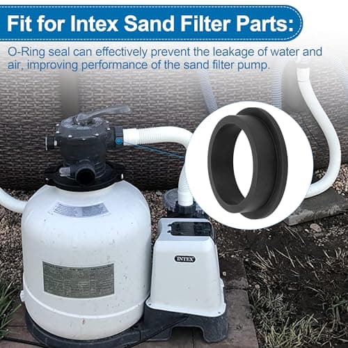 11228 L-Shape O-Ring Gasket Replacement for Intex Sand Filter Pumps Motor Seals, Pool Sand Pumps Part Hose Seals Repair Set - 6 Pack