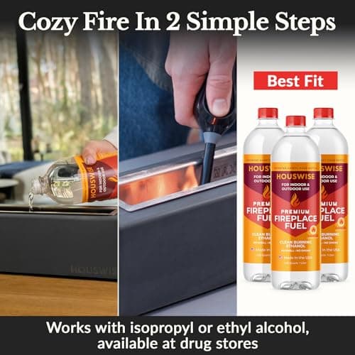 Tabletop Fire Pit - Concrete Outdoor & Indoor Fire Pit Tabletop, Smores Maker Kit, Table Top Firepit, Small Portable Mini Indoor Fireplace