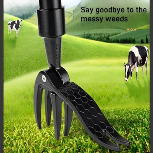 Weed Puller Tool，Stand Up Weed Puller Tool，Weeding Artifact Uprooting Equipped with a shovel，Easily Remove Weeds Effortlessly Without The Need to Tug, Bend, Garden weeding tools. (Stainless Steel)