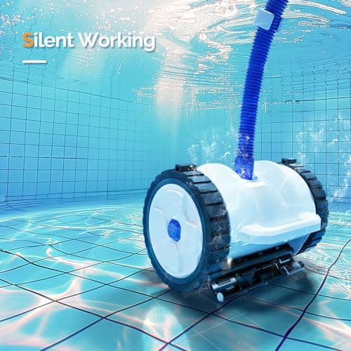 VINGLI Pool Cleaner Suction-Side Pool Vacuum Automatic Sweeper for Inground Swimming Pool,Climbs Walls -39.6ft Tangle Free Hose