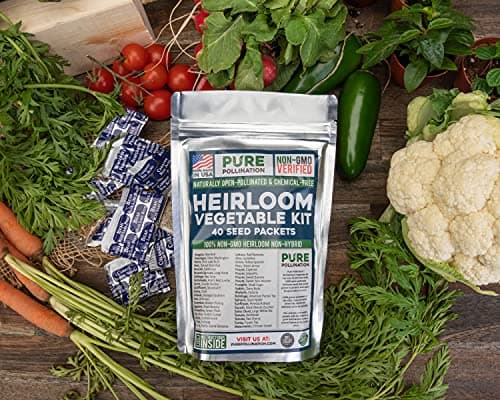 16,500 Non GMO Heirloom Vegetable Seeds Survival Garden 40 Variety Pack