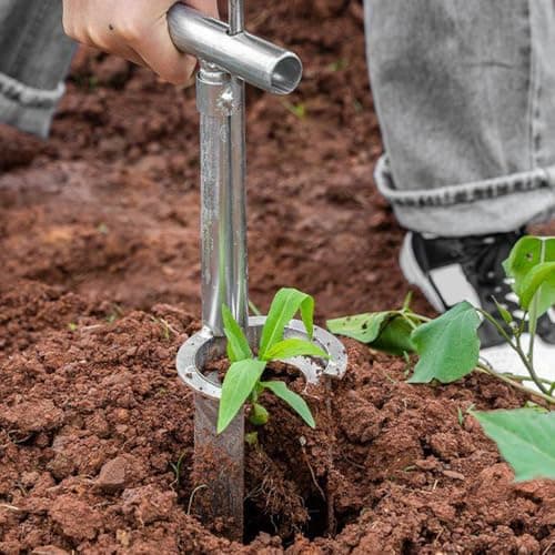 Bulb Planter Tool, 2025 New Plant and Fruit Tree Seedling Transplanter, Stainless Steel Seed Planting Tools, Easy Transplanter Garden Tools for Seed Planting (1PC)