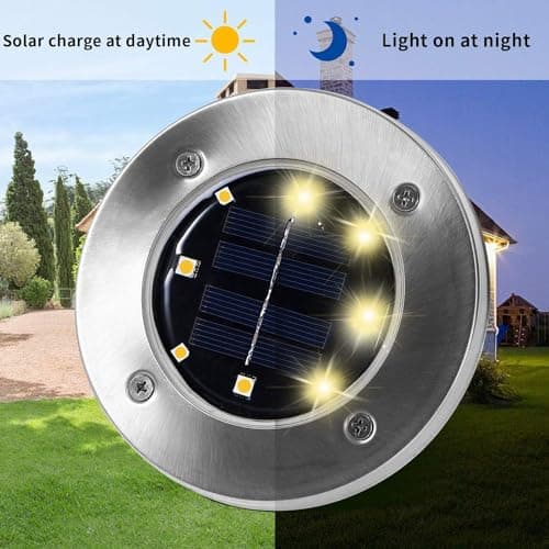 INCX Solar Lights Outdoor Waterproof,12 Pack Solar Lights for Outside, Solar Garden Lights Landscape Lighting for Patio Pathway Lawn Yard Deck Driveway Walkway, Warm White