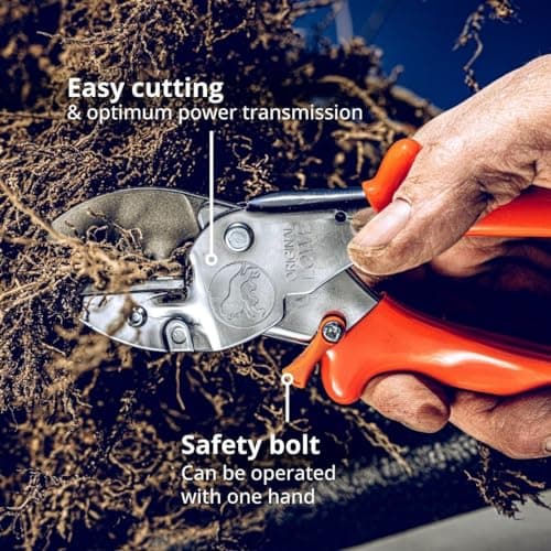 Original LÖWE Professional Anvil Pruner Garden Tools 1.104 | Robust & Sharp Hedge Trimmer | Use As Pruners, Garden Shears, Heavy Duty Handheld, Pruning Shears for Gardening | Made in Germany