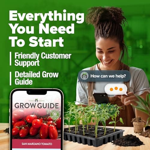 HOME GROWN San Marzano Tomato Seeds - 66 Non-GMO, USA Sourced Heirloom Tomato Seeds - Vegetable Seeds for Planting Indoor or Outdoor (Solanum lycopersicum)