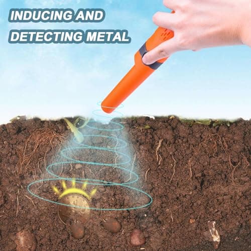Kuman Pin pointer Water Resistant Metal Detectors with Holster Treasure Hunting Unearthing Tool Accessories Buzzer Vibration Automatic Tuning KW30